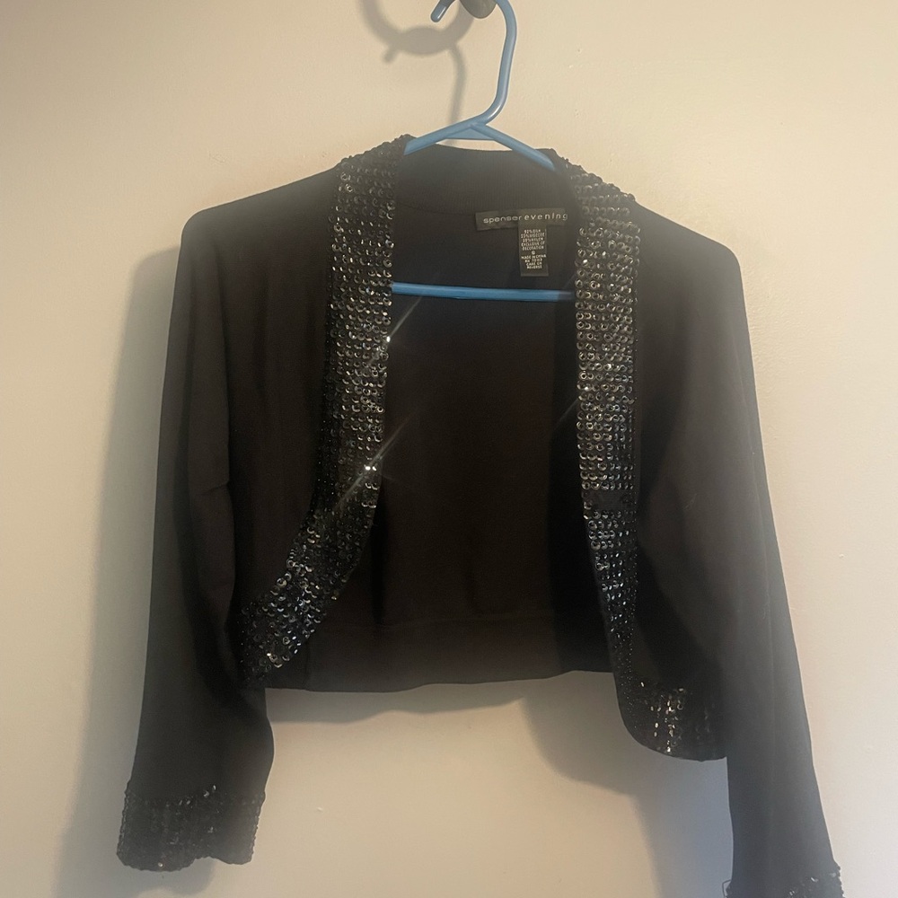 Black Embellished Shrug